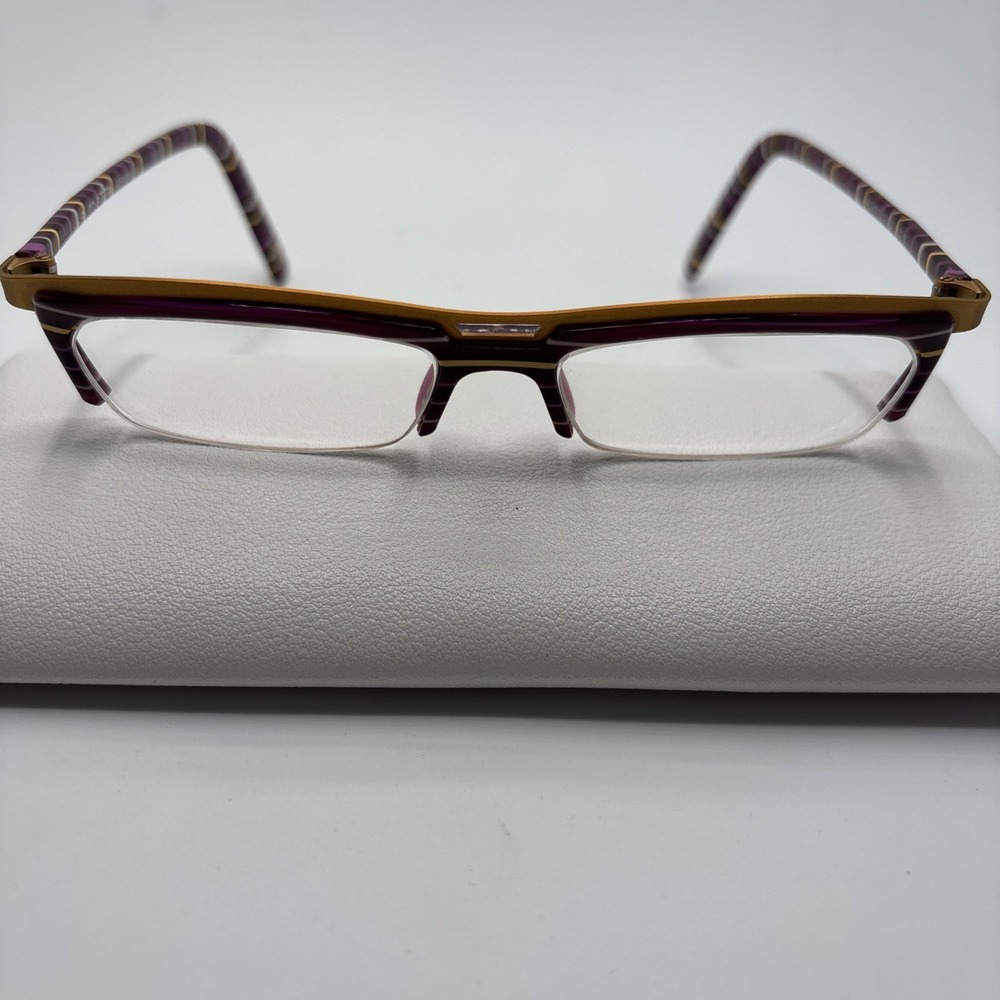 La Matta Italy ANCJEMO COL.3 51-16-135 Purple/Gold Eyeglasses Frame #D171